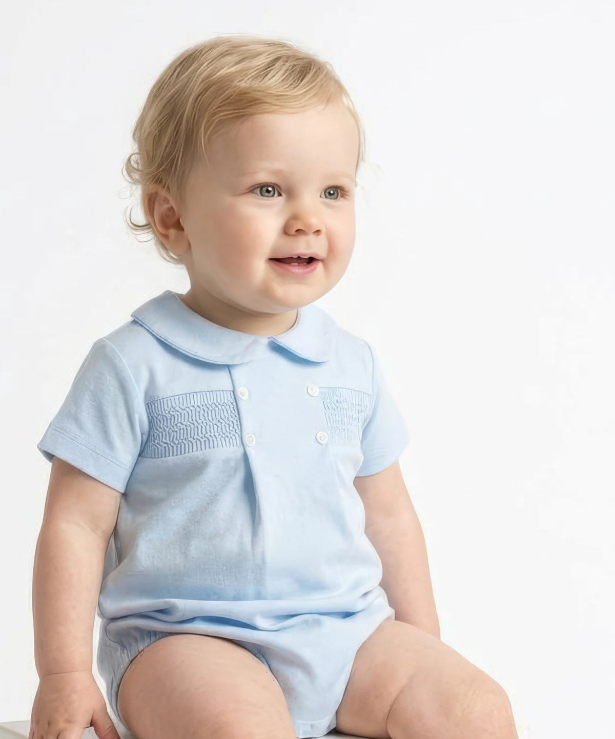 Smocked Cotton Romper