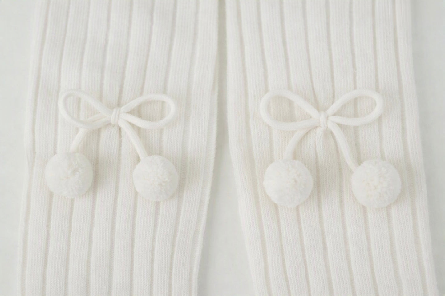 Pom Pom Tights Pink/White