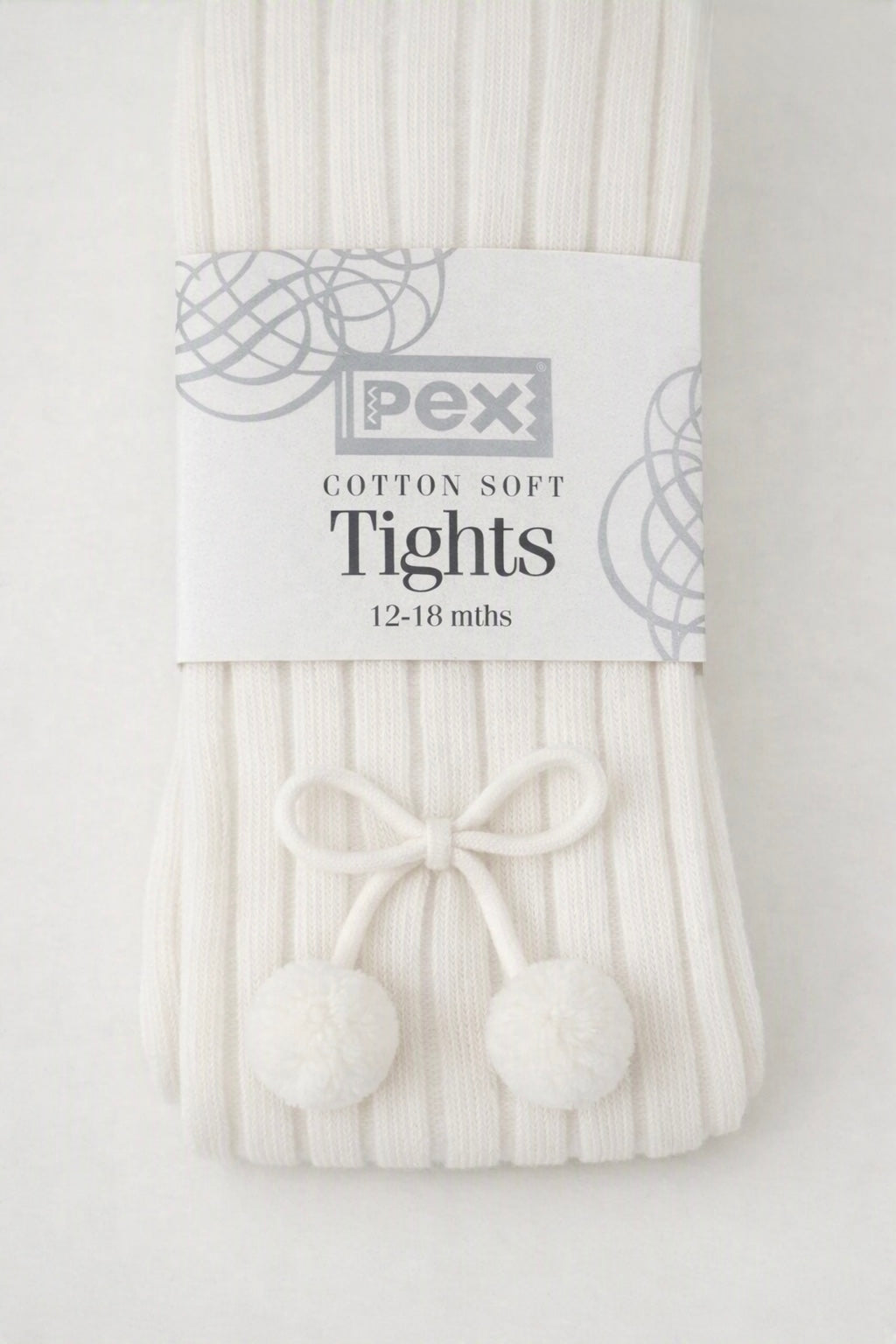 Pom Pom Tights Pink/White