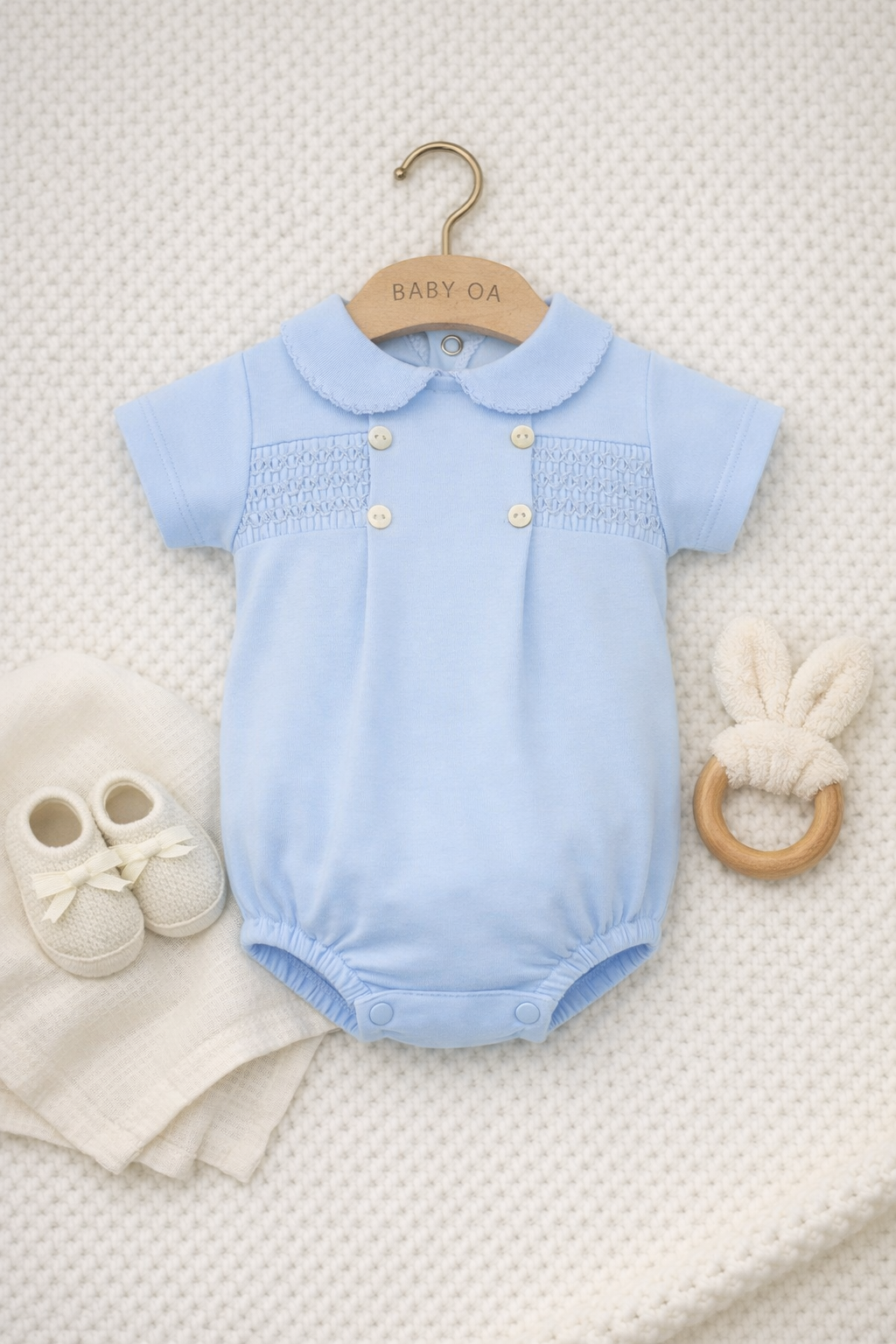 Smocked Cotton Romper