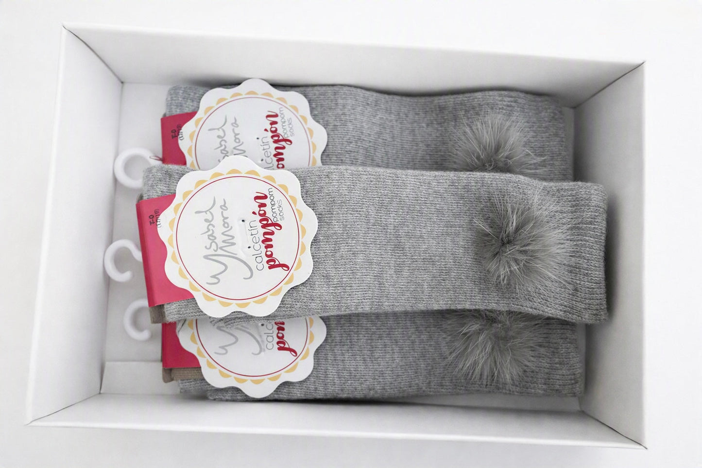 Ysabel Mora Calcetin Pom Knee High Socks