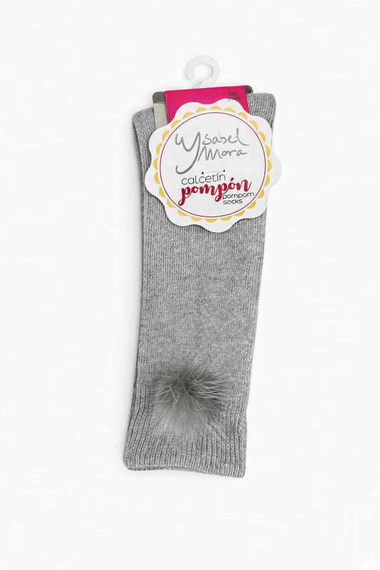 Ysabel Mora Calcetin Pom Knee High Socks