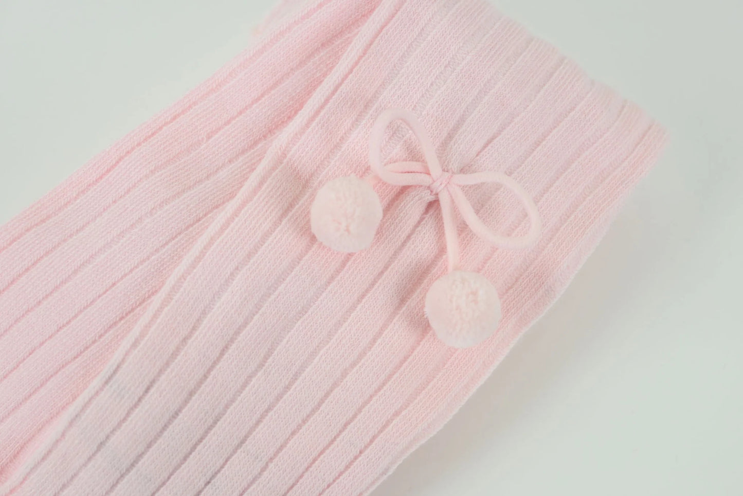Pom Pom Tights Pink/White