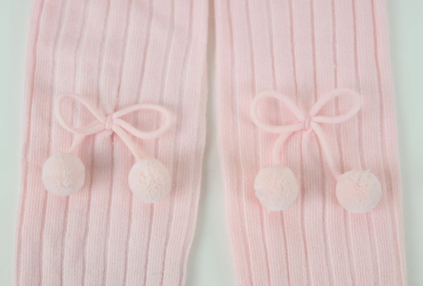 Pom Pom Tights Pink/White