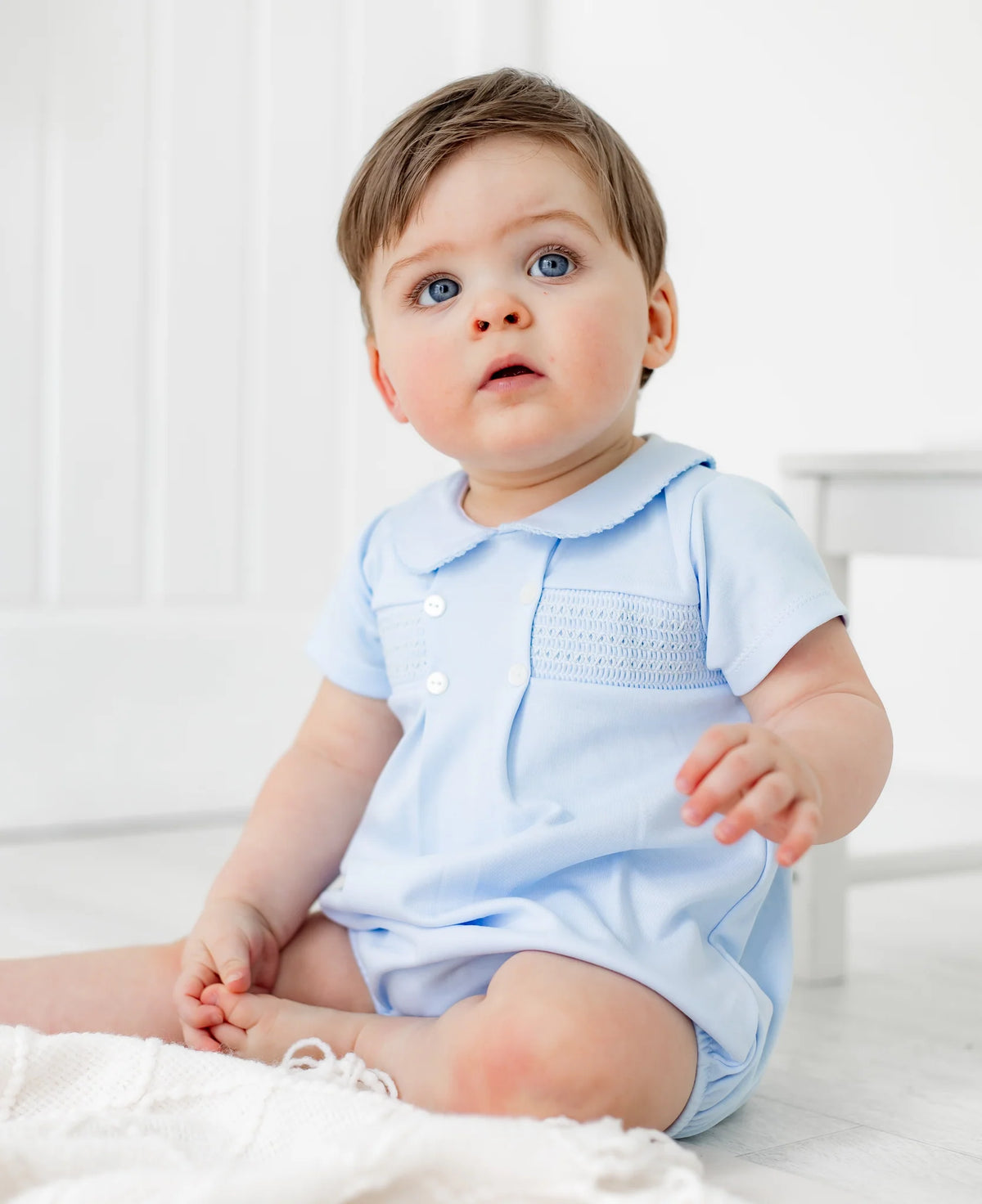 Smocked Cotton Romper